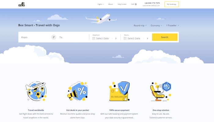 Oojo | Book Flights